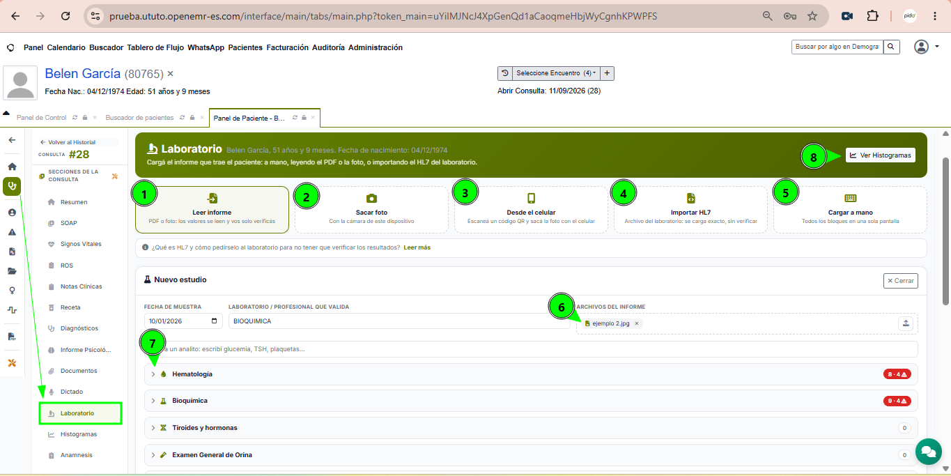 Módulo de gestión de laboratorio